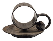Antique MERIDEN Silver Plate Figural Napkin Ring Stand ~ LILY PAD