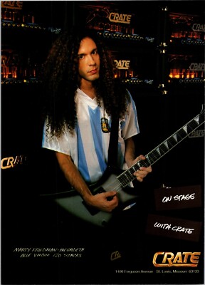 Blue Voodoo Stack 1996 • CRATE print ad • Marty Friedman MEGADETH Blue Voodoo stacks ...