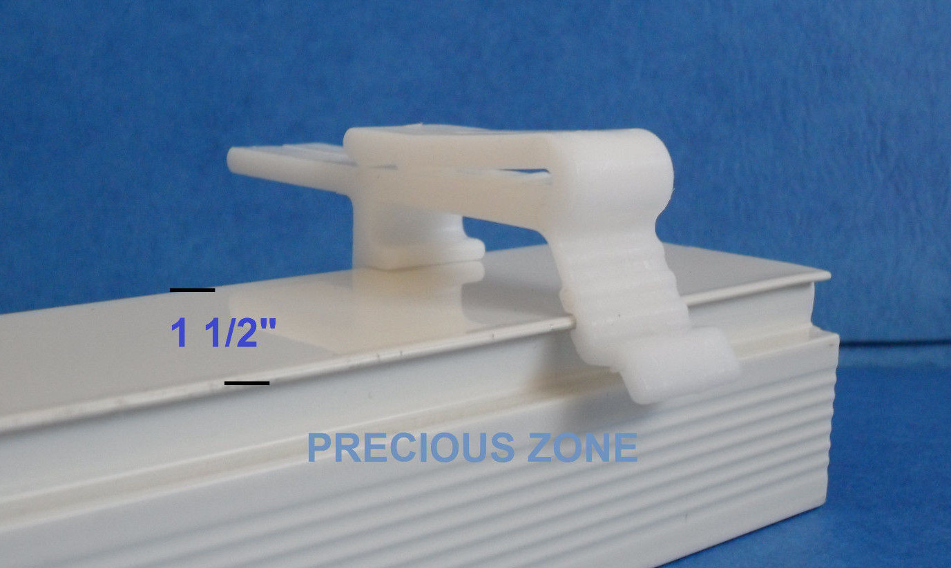 3 pcs Vertical Blind Dust Cover Valance Clip Holder Bracket For 1 1/2