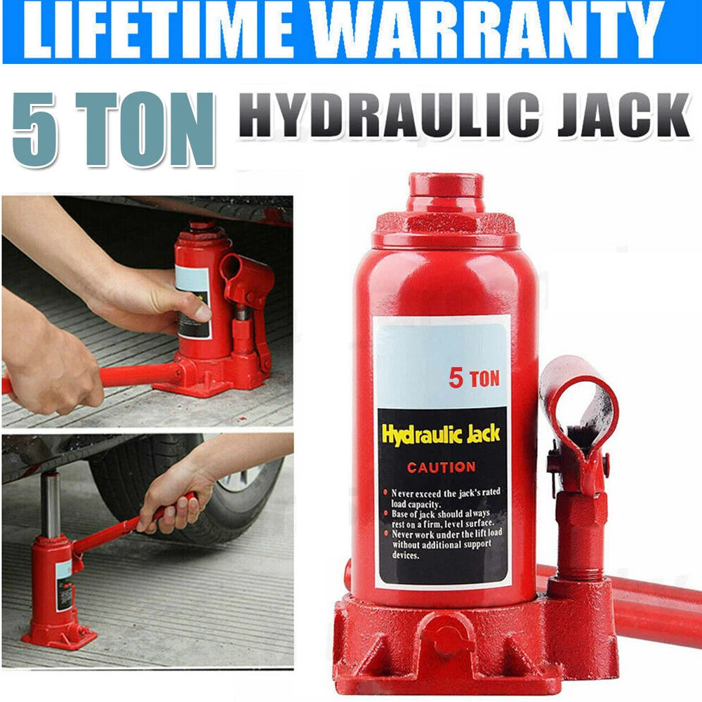 5 Ton Hydraulic Bottle Jack Lift Car Lifting Tool Truck Caravan