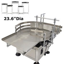 23.6" Desktop Automatic Bottle Accumulation Table Rotary Unscrambler Organizer