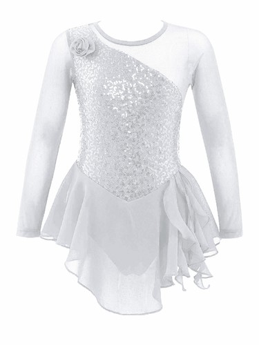 Kids Girls Ballet Dance Leotard Dress Gymnastics Figure Ice Skating Dancewear - Picture 24 of 74