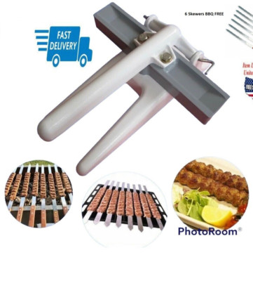 6 Skewers BBQ FREE+ Adana Kebbab Maker ,Kubideh Maker