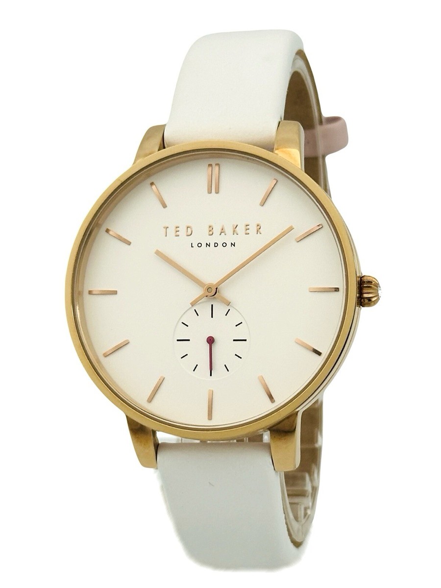 Elegant Ted Baker London White and Gold Women\'s Watch Ted Baker Watch , 10031539 White Dial Rose Gold Case White  main image 2