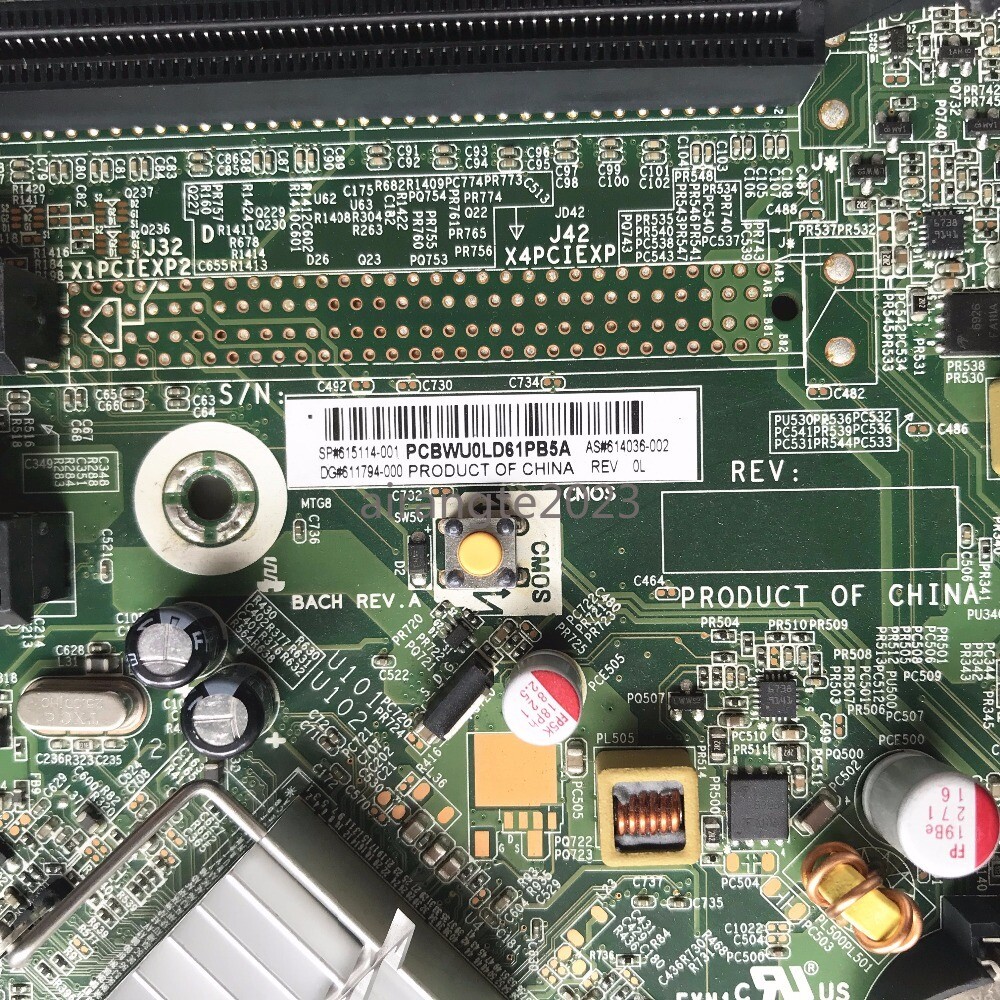 Carte Mère HP 615114-001 / 614036-003 REV 0K - Pour PC HP 6200/6280 Pro - Occasion Fonctionnelle