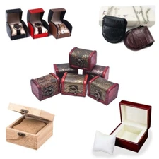 New Single Grid Watch Holder Display Case Jewelry Storage Organizer Slot Box USA