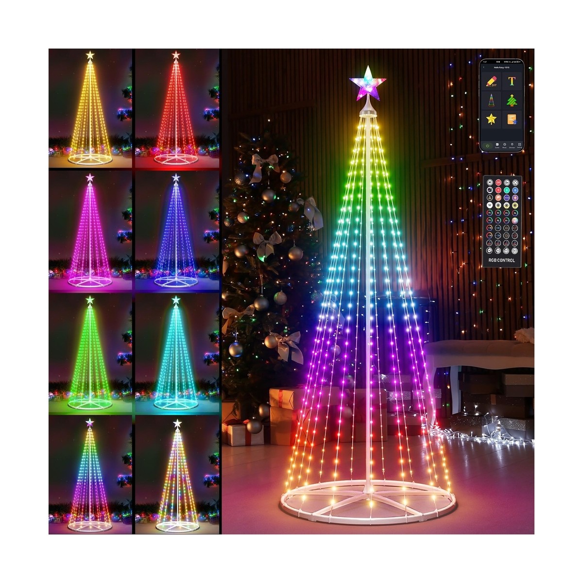 6FT LED Smart Christmas Tree - Outdoor & Indoor Lighted Christmas
