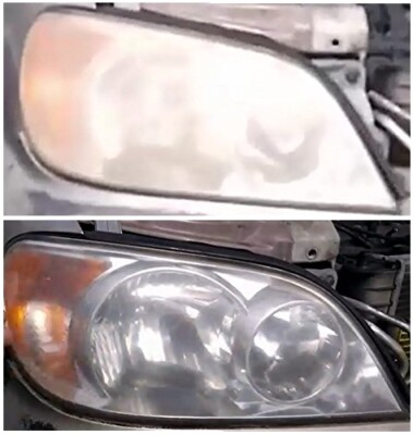 HEADLIGHT LENS CLEANER and RESTORATION WIPES Wipe Away Haze in Minutes