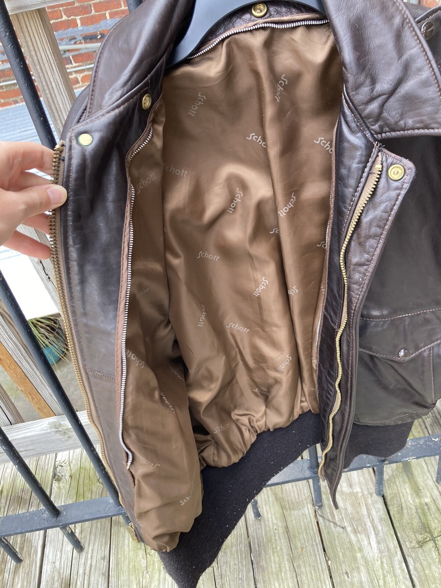 ジャケット・アウター SCHOTT FLIGHT JACKET 44 Cowhide Bomber Jacket - Schott NYC