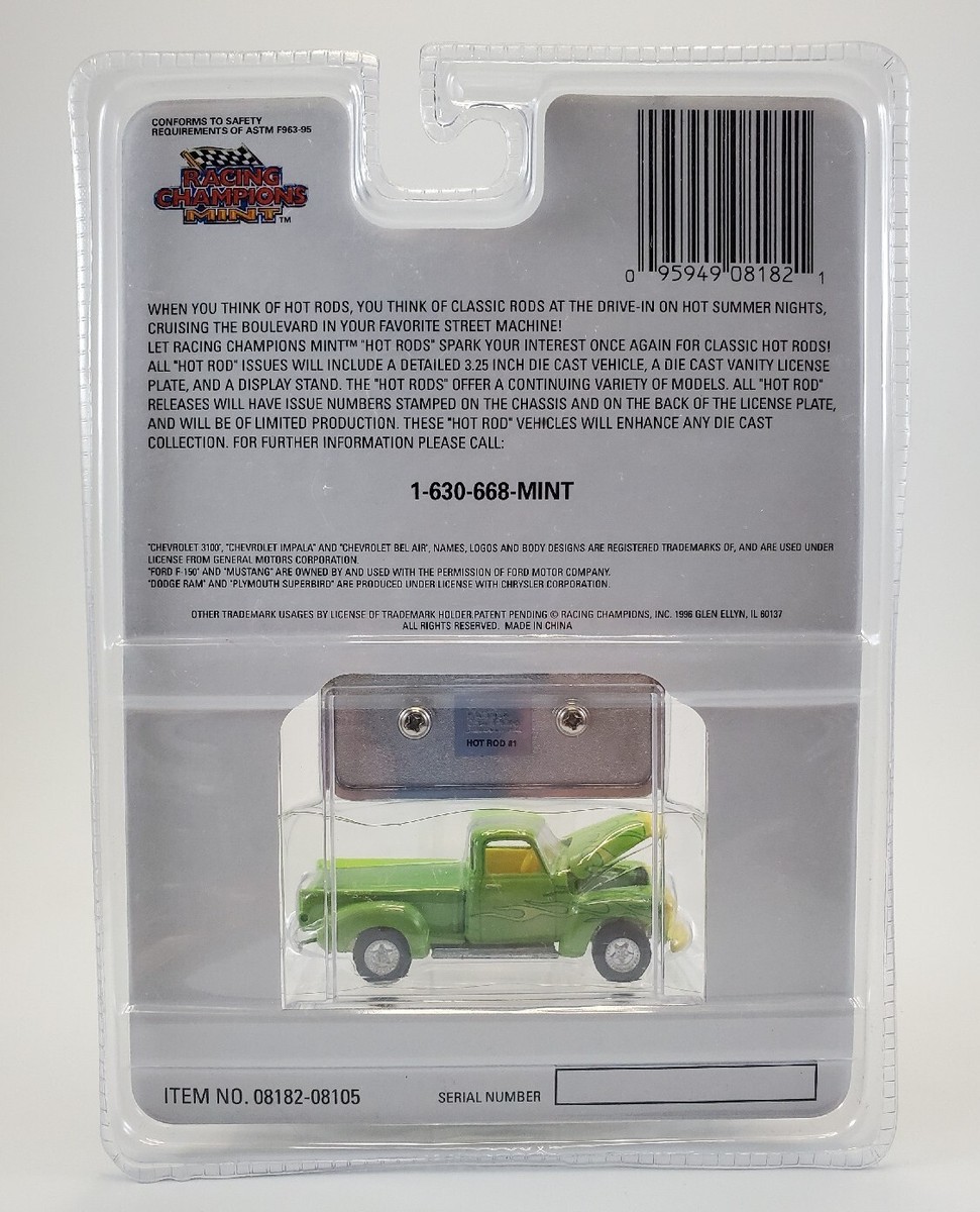 1996 Racing Champions MINT 1950 Chevy 3100 Pickup Truck Green