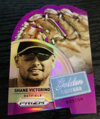 2014 Prizm Golden Leather Purple #8 Shane Victorino /99