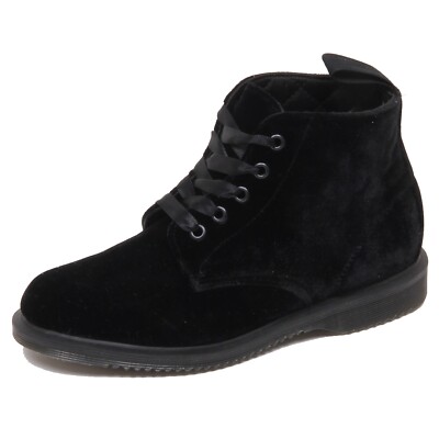 F1400 (NO BOX) scarpa donna velvet DR. MARTENS velluto black boot shoe woman