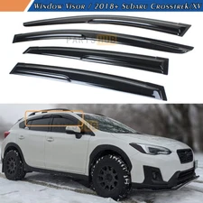 For 2018-2023 Subaru Crosstrek XV 3D Wavy Mugen Style Window Visors Rain Guards