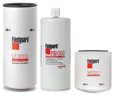 Genuine Fleetguard LF3000 FS1000 WF2071 Oil Filter Fuel Filter Kit N14 OEM