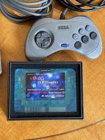 Loaded Sega Saturn console with 64GB SAROO