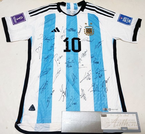 Maillot Réplica Argentine Messi Autographié Non Match Worn Shirt Jersey