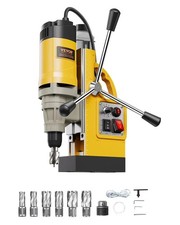 Magnetic Drill Press 2" Boring 1450W 2878LBS Force Variable Speed w/ 6 Bits