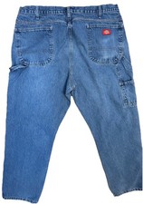 Dickies Carpenter Jeans 40x30 Denim Work Pants Distressed Painter Hammer Loop