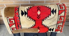 Navajo Western Saddle Pad Red Tan Black