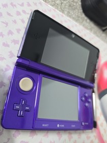 Nintendo 3DS Midnight Purple with OEM Charger & Stylus - Tested & Works