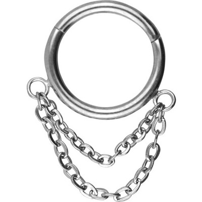 PIERCINGLINE  Piercing Ring Chirurgenstahl Segmentring Clicker 2 KETTEN