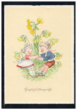 (2) ARTIST AK Sign.  STAUDT-ZOERA -- EASTER - CHILDREN DANCING