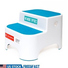 Kids Step Stool 2 Step Non-Slip Lightweight Durable Potty Training Aid New