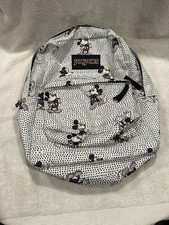 Disney Superbreak Backpack Jansport GLITCH Dash MICKEY Mouse Black White RARE