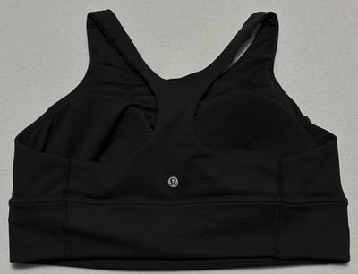 Lululemon Wunder Train Long Line Bra Black Size 14 C/D Cup Sports