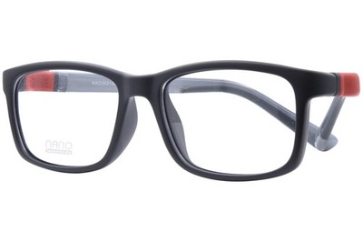 Nano Vista Fangame-SC-3.0 NAO303-13 Eyeglasses Youth Kids Grey 52mm w/Clip-On
