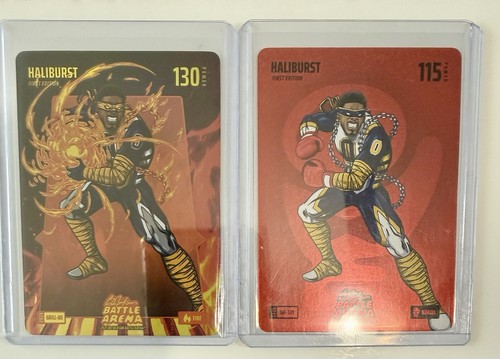 Haliburst Battle Arena First Edition Fire Brawl Grill-80 Card Lot of 2