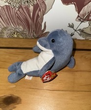 Ty Beanie Baby Echo the Dolphin with Waves Tag 1996 Style 4084