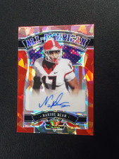 Nakobe Dean 2022 LEAF VALIANT ALL-AMERICAN RED AUTO 2/4 Card #AAND1