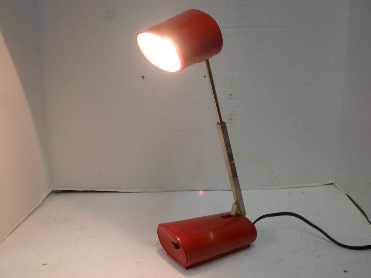 Tensor RED Model 6100 Telescoping Desk Lamp MCM Vintage USA