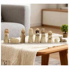 Mini Crèche de Noël, Figurines Miniatures, Centre de Table, Petite Crèche