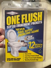 ONE FLUSH - Septic Tank Treatment Packets-Proactive Prevention for Sewage Backup