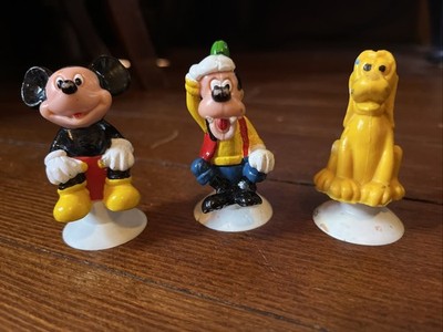 Vintage Lot Of Walt Disney Productions Goofy, Mickey, Pluto Suction Cup Figures