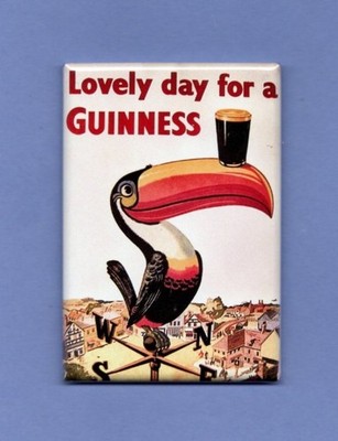 GUINNESS FOR STRENGTH *2X3 FRIDGE MAGNET* VINTAGE BEER ADVERTISEMENT SLOGAN CUTE