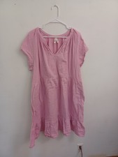 Pact Women's Coastal Double Gauze Sz XXL Throw and Go Dress Organic Cotton Pink