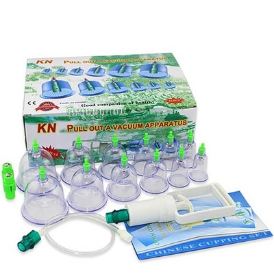 12-tlg Schröpfen Set Für Vakuum Massage mit Pumpe Schröpfgläser Cupping Schröpf