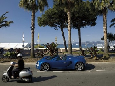 Bugatti Veyron car blue Exotic Supercar 11x17 Poster