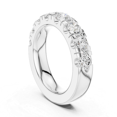 2,4 kt runder VVS1-Diamant-Halb-Ewigkeitsring eleganter Vorschlag 14 K Gold...