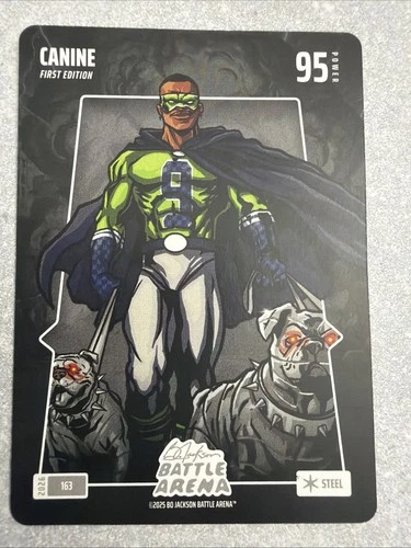 2026 Bo Jackson Battle Arena Canine 1st Edition #163 Steel Kenneth Walker lll