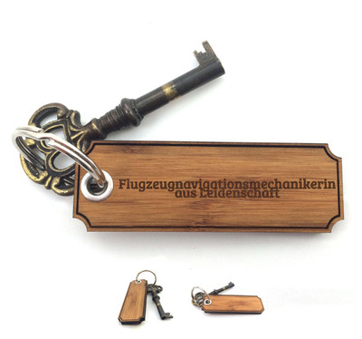 Schlüssel Anhänger Flugzeugnavigationsmechanikerin - Geschenk Gravur schutze..