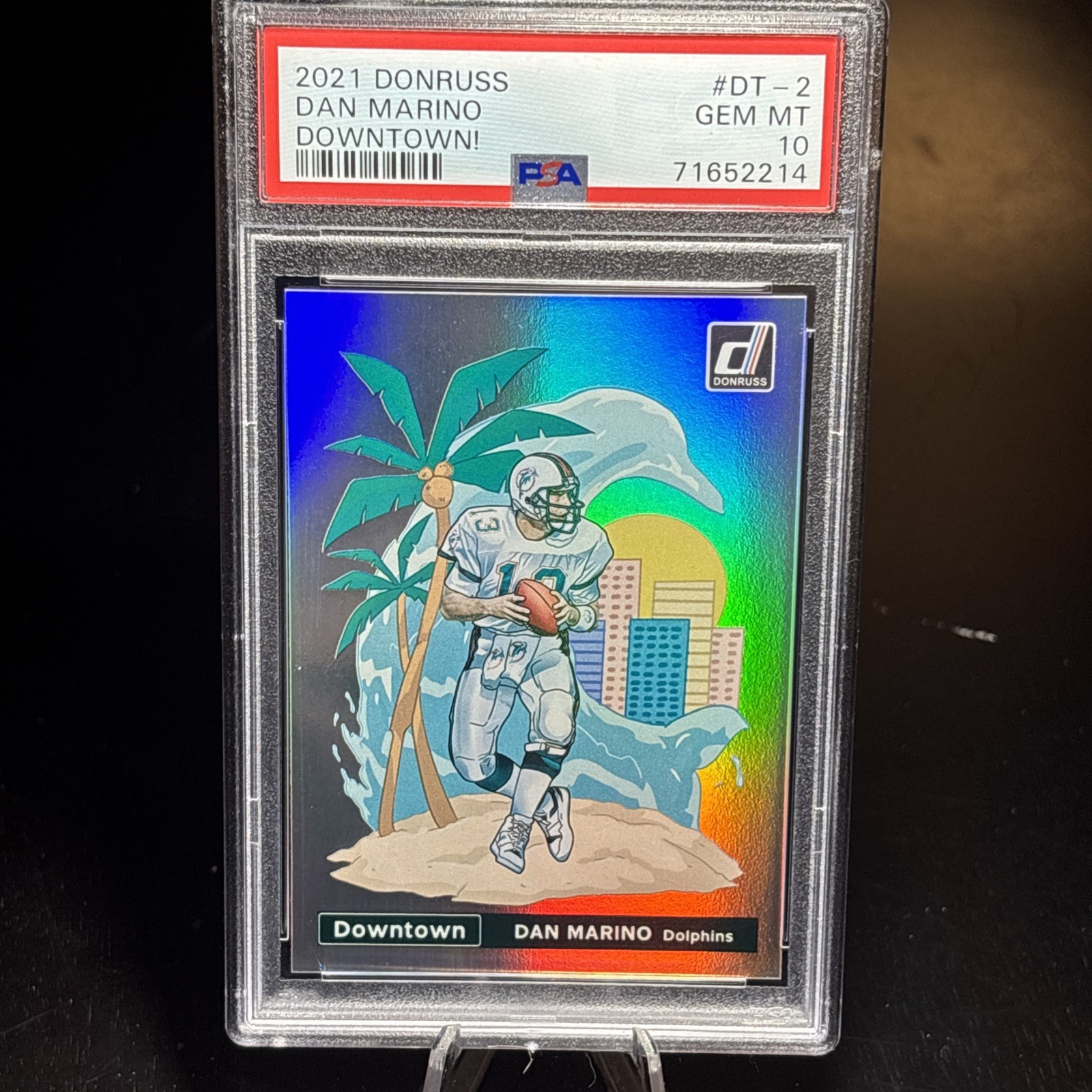 DAN MARINO - 2021 DONRUSS - DOWNTOWN - #DT2 - PSA 10 GEM MINT - DOLPHINS
