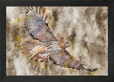 Vogel im Flug Gerahmtes Wandbild Poster Leinwanddruck Bild