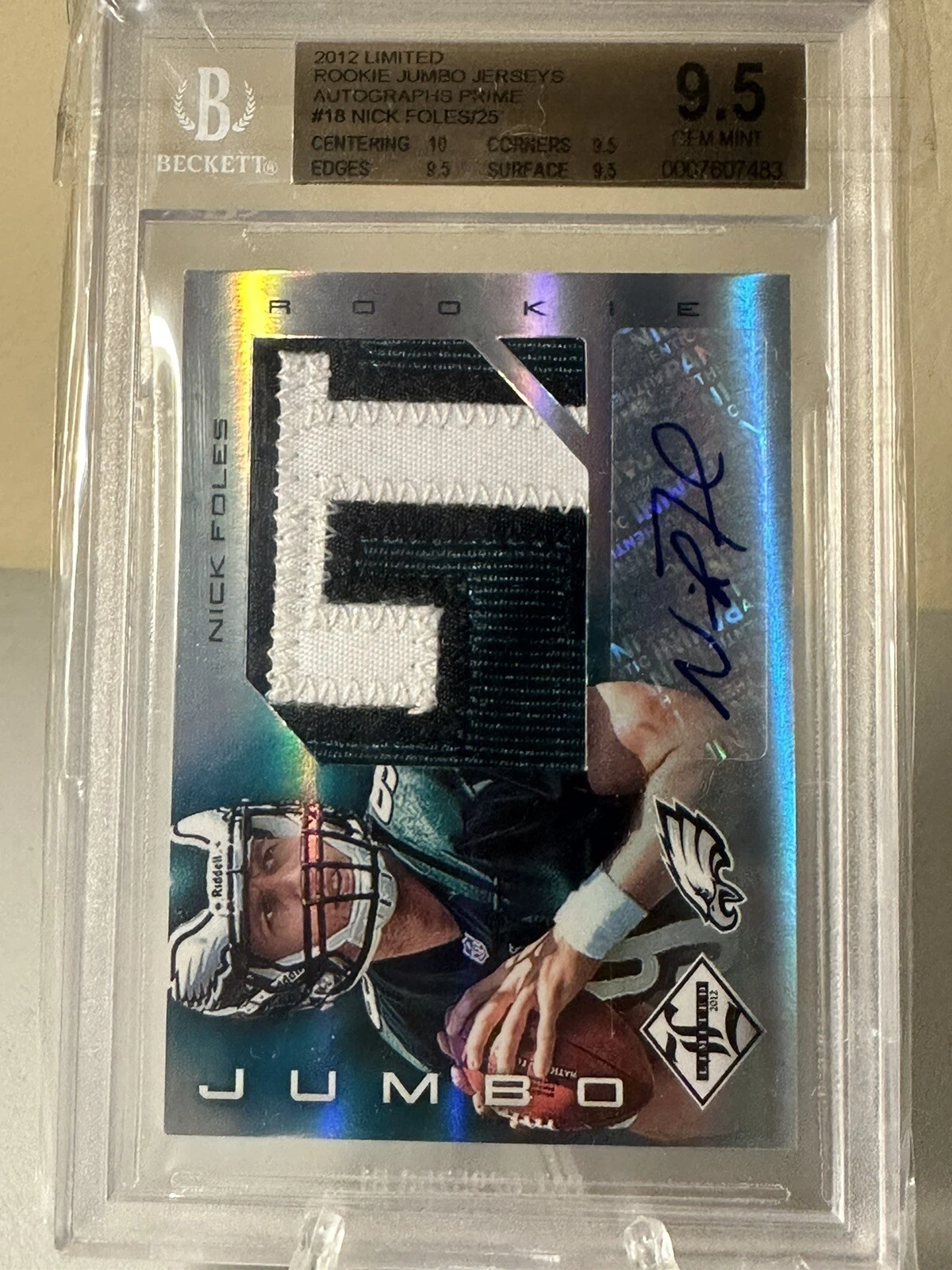 Nick Foles Panini Limited Rookie Jumbo Jerseys #18 Prime