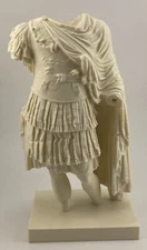ROMAN SCULPTURE EMPEROR TORSO 8.6 INCH/225 MM, MUSEUM REPRODUCTION