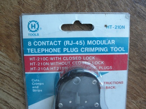 H-TOOLS 8 Contacts Outil de Sertissage de Fiche Modulaire pour RJ45 Pince à Sertir Bandes Coupe, HT-210N - Photo 5/5