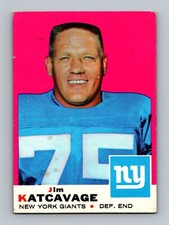 1969 Topps #84 Jim Katcavage GD-VG Vintage Football Card